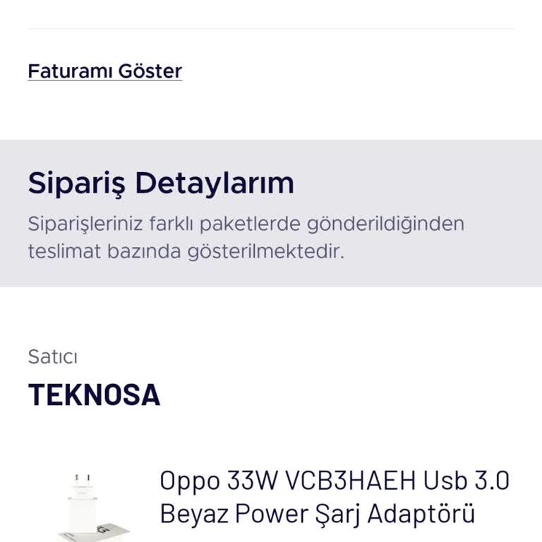 Oppo Şarj Adaptörü Kargo Gecikmesi Ve Bilgilendirme Sorunu