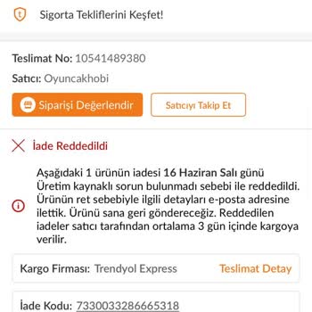 Trendyol’da İlan Performansı Karşılamadığı İçin Yasal İade Talebim Reddedildi