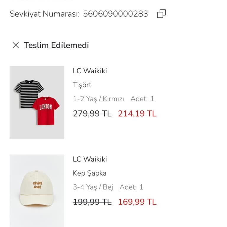 LCW Teslim Edilmeyen Siparişte Eksik İade ve Kayıp İndirim Kodu