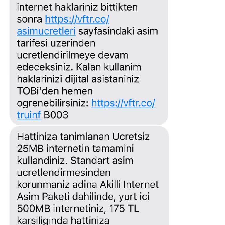 Vodafone 5G 50 GB Tarifemde Hızlı Paket Tüketimi Ve Haksız Aşım Ücreti