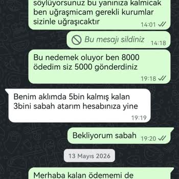 Kapora Alındı Ürün Gönderilmedi Ve Kalan 3.000 TL İade Edilmedi
