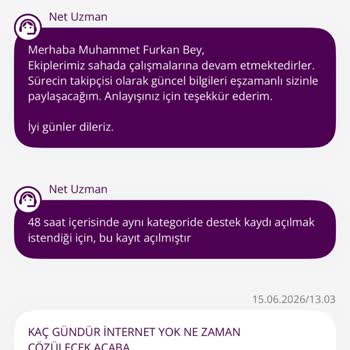 TurkNet Fiber İnternet Kesintisi 6 Gün Süreli Mağduriyet Ve Telafi Talebi