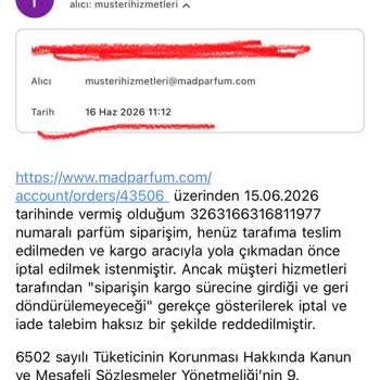 Kargo Çıkmadan İptal Talebim Reddedildi, İade Gecikti