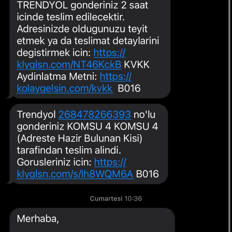 Kolay Gelsin Teslim Edildi Diyorlar, Ürün Elime Ulaşmadı