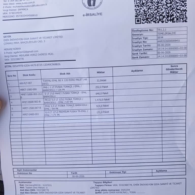 Fuska Ve Bayi Tarafından Fazla Yükleme Nedeniyle Kesilen 10.000 TL Cezası İçin Ödeme Talebi
