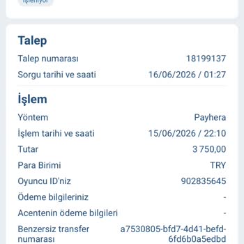 Papara Üzerinden 3.750 TL Çekim Talebim Hesaba Yansımadı