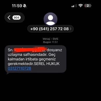 Serel Hukuk Sahte SMS İle Ödeme Zorlaması
