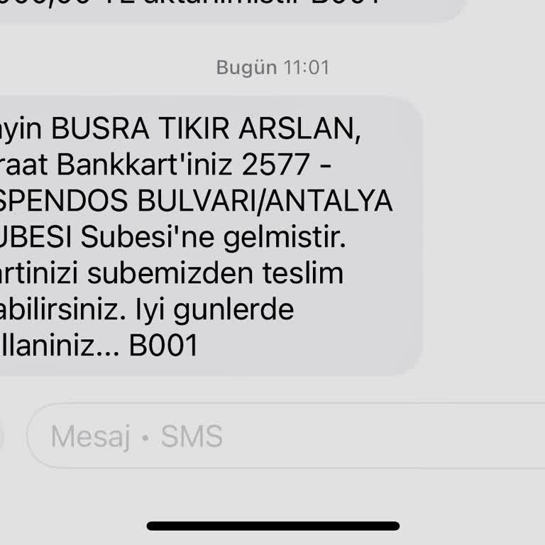 Ziraat Bankası Aspendos Şubesinde Kredi Kartı Tesliminde Saygısız Ve Yanıltıcı Davranış