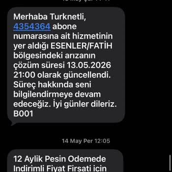 Altyapı Çalışması Nedeniyle Sürekli İnternet Kesintisi Ve Müşteri Hizmetleri Çözüm Yetersizliği