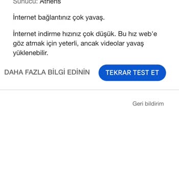 İş Yerimde İnternet Hızı 0,1 MB/sn Görüyorum, Acil Çözüm Talebi