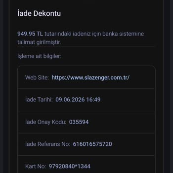 Kampanya Hakkım Kayboldu Beden Değişikliği Rızam Dışında İade Edildi
