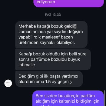 Kalıcılığı Olmayan Parfüm İçin 2.000 TL İade Talebi Reddedildi