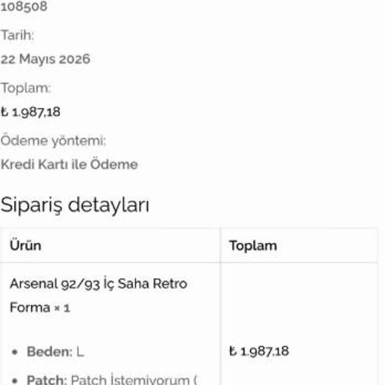 Sipariş Durumu Bilgisi Ve Ücret İadesi Talebi