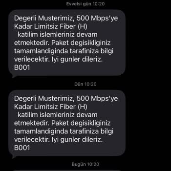 Kampanyalı Ücretin Üzerinde Fatura Ve Paket Değişikliği Hatası