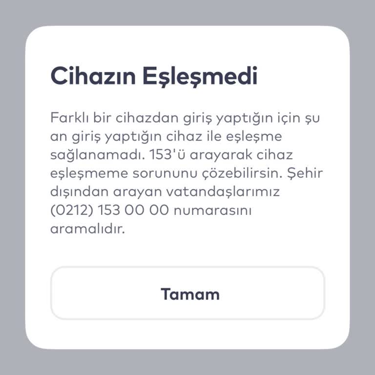 Yeni Telefonla İstanbulkart Mobil Uygulamasında Cihaz Eşleşmesi Hatası