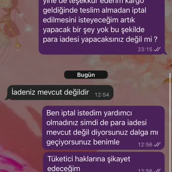 İptal Talebine Yanıt Almama Ve İade Reddi