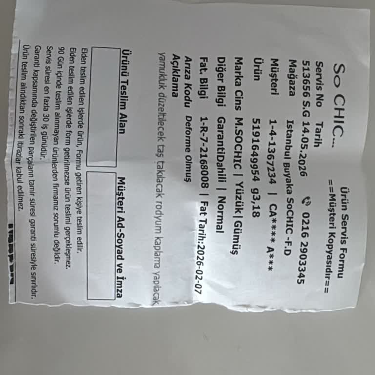 Yüzük Tamirinde Uzun Bekleme Ve Bilgi Eksikliği