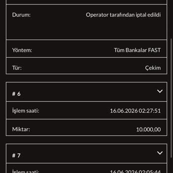 40.000 TL Çekim Talebimin İptali Ve Gecikmesinde Açıklama İsteği