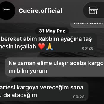 Cucıre Hâlâ Ürünlerim Elime Ulaşmadı