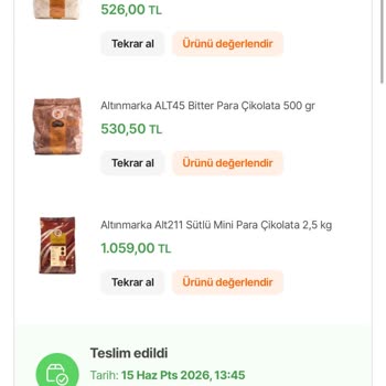Altınmarka’dan Gelen 2,5 Kg Ürün Eksik Gönderildi
