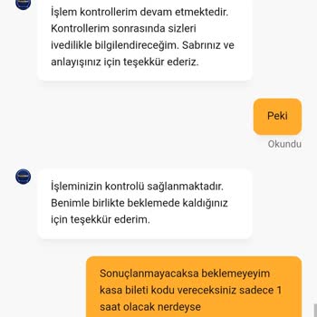 Canlı Destekte 75 Dakika Bekletildim Ve Kasa Bileti Kodu Alamadım