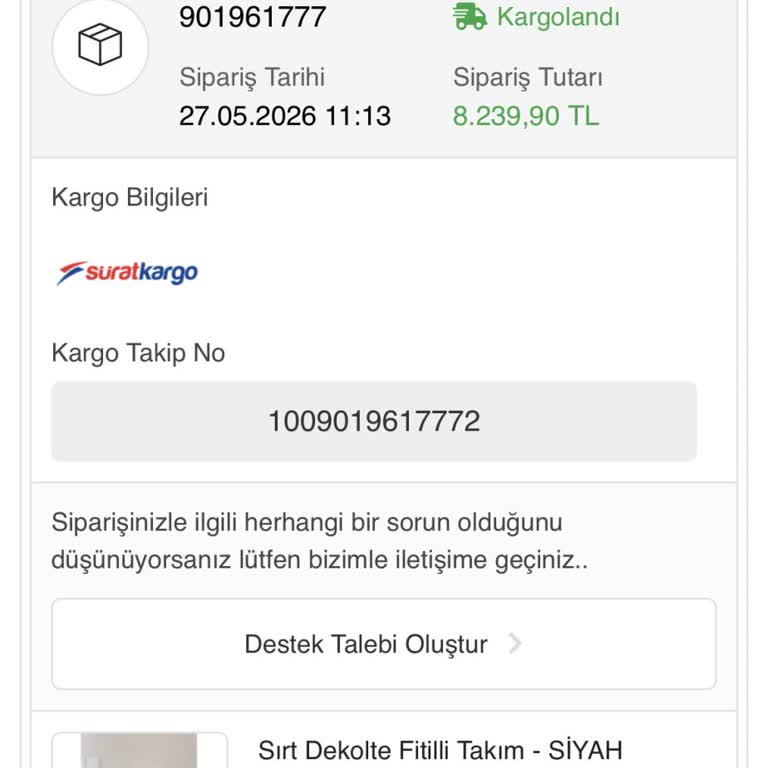 Zoom Butik’ten Siparişim Kargoya Verilmedi Ve İade Talebim