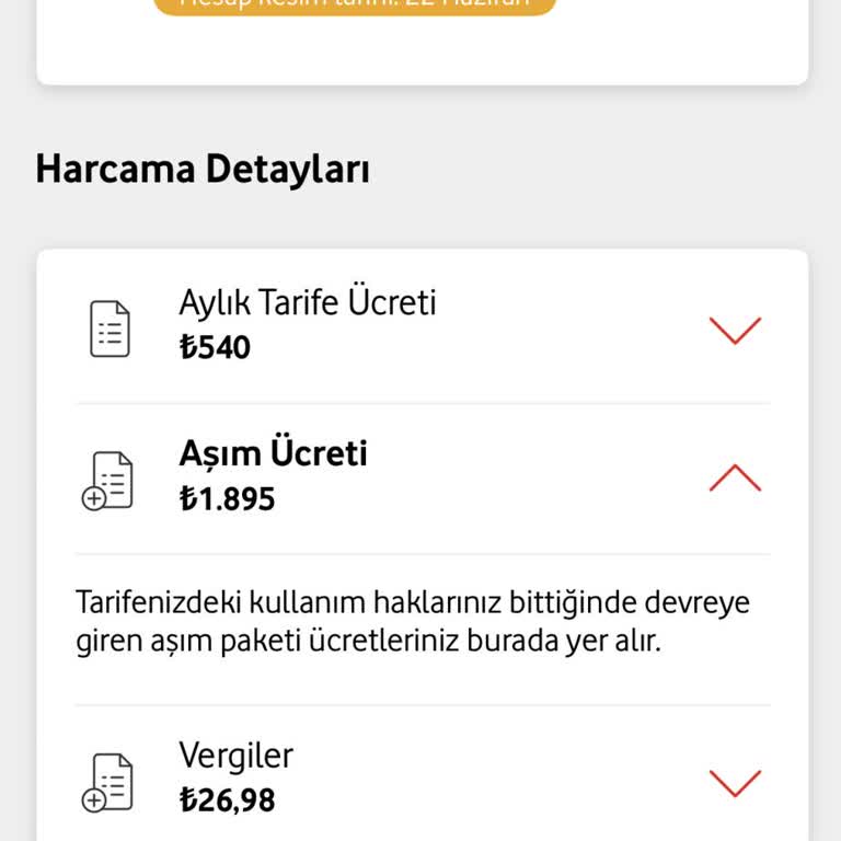 Vodafone'da Fahiş Aşım Ücreti İptali Ve Fatura Düzeltme Talebi