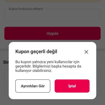 İlk Sipariş Kuponları Kullanılamıyor Ve Müşteri Desteği Yanıt Vermiyor