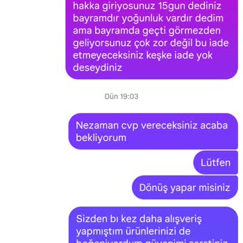 İade Talebim Cevapsız Kaldı, 900 TL Geri Ödeme Bekliyorum