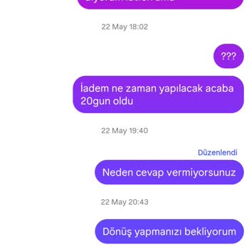 İade Talebim Cevapsız Kaldı, 900 TL Geri Ödeme Bekliyorum