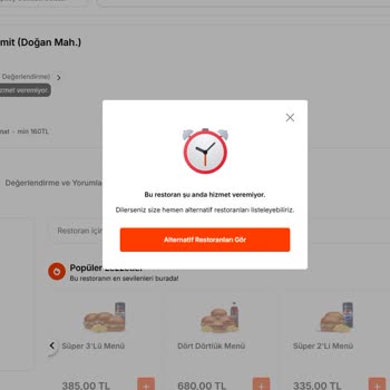 Migros Yemek'te Kuponlu Siparişim Restoran Kapalı Gerekçesiyle İptal Edildi