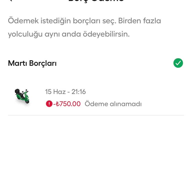 Peşin Sürüşlere Eklenen 750 TL Haksız Borç