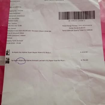 Krem Renk Body Setinde Yanlış Beden Gönderimi Ve Cevapsız Müşteri Hizmetleri