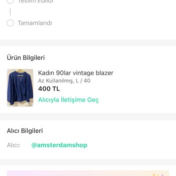 Dolap Uygulamasında Vintage Ürünüm Kayıp, Yanıt Yok Ve Geri Ödeme Talebi