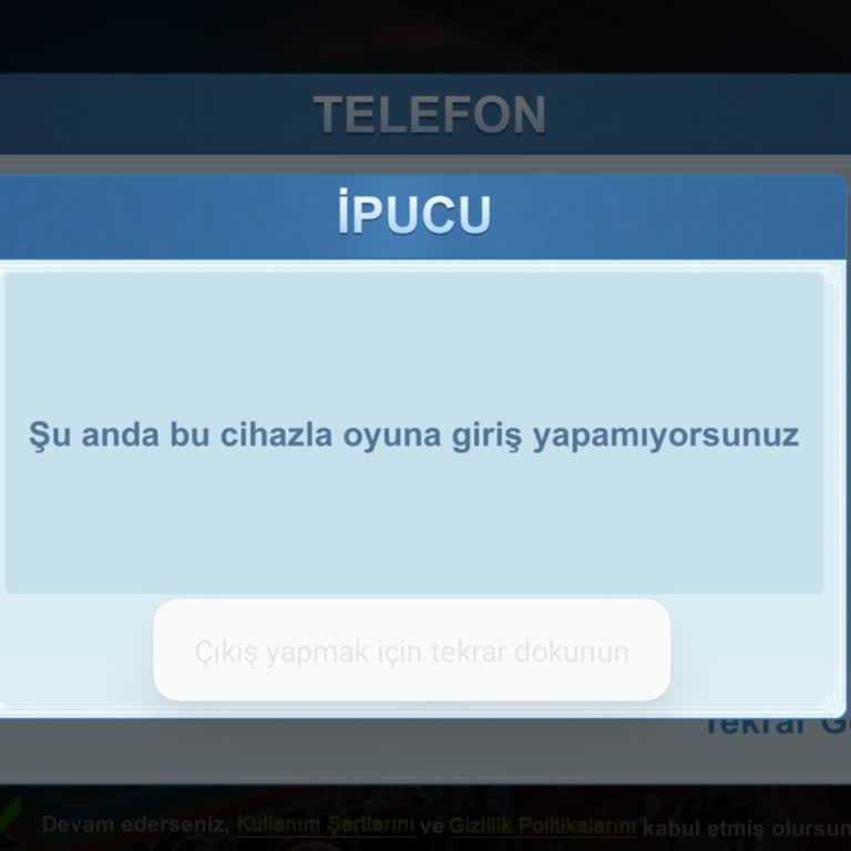 Uyarısız Cihaz Banı Nedeniyle Hesaba Erişememe