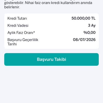 50.000 TL 0% Kredi Kampanyasında Sürekli Yönlendirme Ve İşlem İmkansızlığı