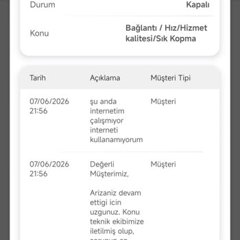 Ödenen Fatura Karşısında 7 Gün Kesintili İnternet Ve Cevapsız Müşteri Desteği