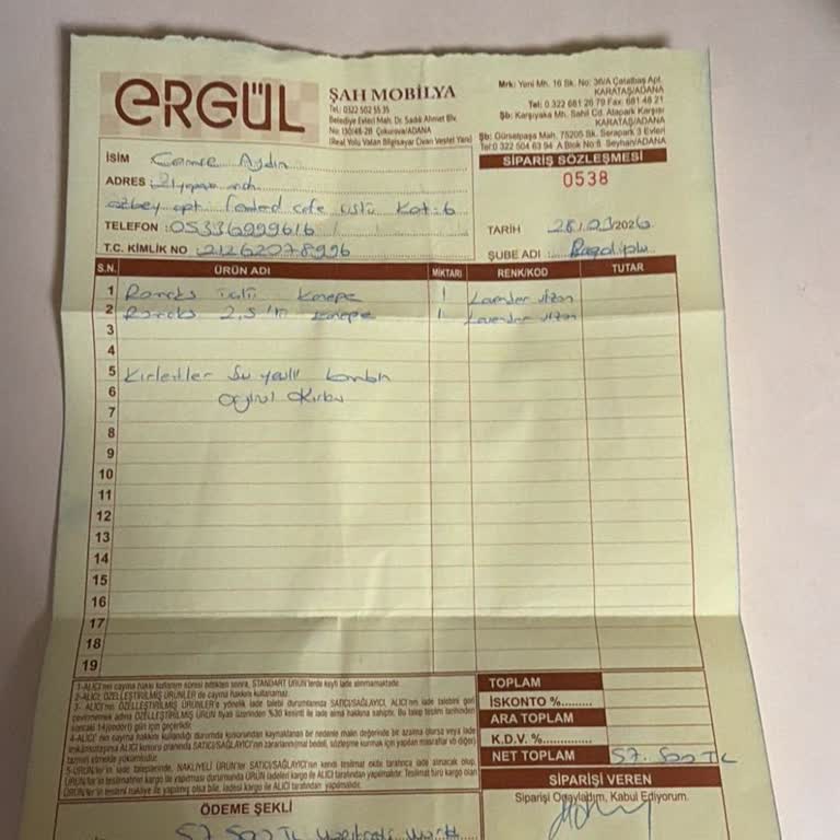 Ergül Mobilyadan Teslim Edilmeyen Koltuk Takımı İçin Acil Üretim Ve Açık Teslim Tarihi Talebi