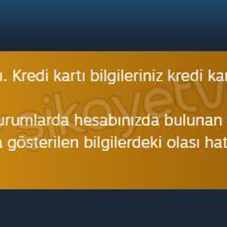 Steam Üzerinden Ödeme Engeli Nedeniyle Halkbank Paraf Kartım Engellendi