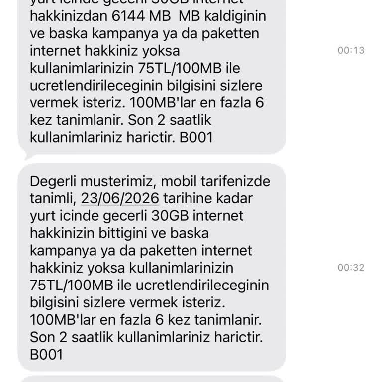 Rızam Olmadan 6 Defa Aşım Paketi Tanımlanması Ve 450 TL Ücret İtirazı