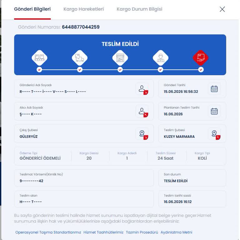 Aras Kargo Teslim Edildi Gösteren Kargo Elime Ulaşmadı