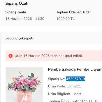Çiçek Sepeti Farklı Ve Solmuş Çiçek Gönderimi, Geri Alınma Teklifiyle Mahcup Müşteri Deneyimi
