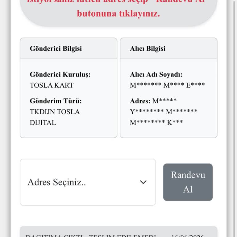 Kartım 15 Günde Teslim Edilmedi, 200 TL Ücret İadesi İstiyorum