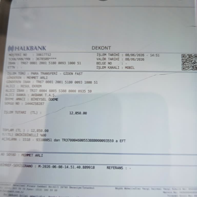 Yanlış IBAN’a Gönderilen EFT’nin Hızlı İadesi Talebi
