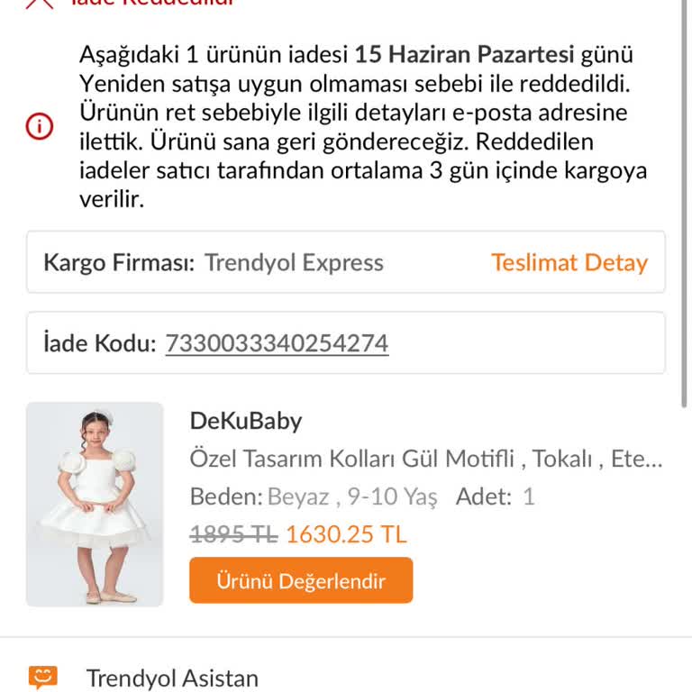 Kullanılmamış Elbise İçin Haksız İade Reddi Ve Tutarsız Kararlar