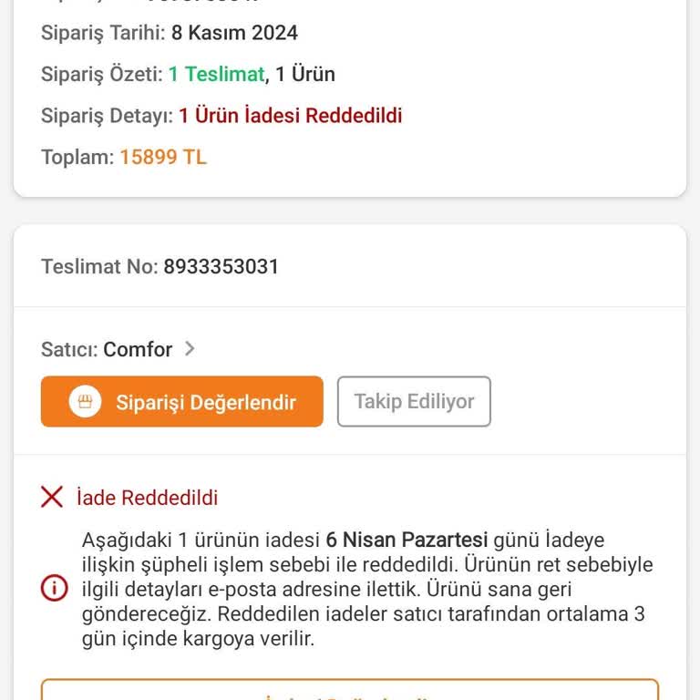 Trendyol’da Ürün Değişim İmkanı Yok, Kargo Gelmedi Ve Müşteri Hizmetleri Cevapsız