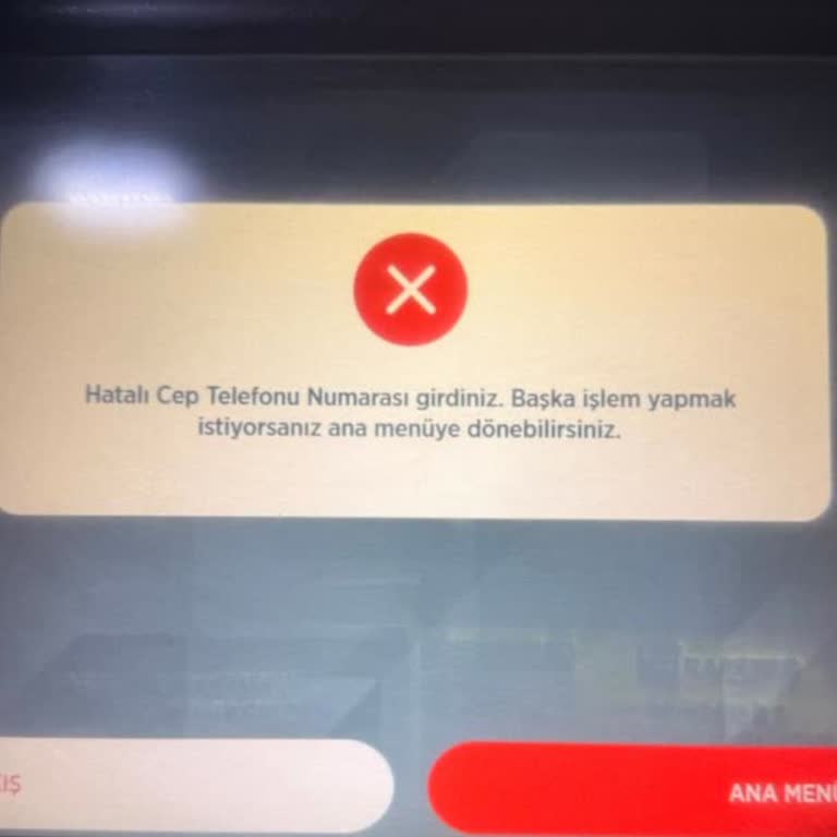 Ziraat Bankası ATM'lerinden TOKİ İadesi Alınamaması Ve Bilgi Hatası