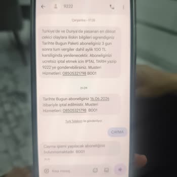 Türk Telekom Onaysız “Tarihte Bugün” Aboneliği ve 100 TL Ücret İadesi Talebi