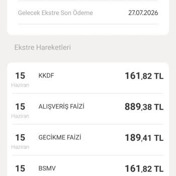 1 Gün Gecikme İçin 1.400 TL Ücret İadesi Ve Kart İptali Talebi