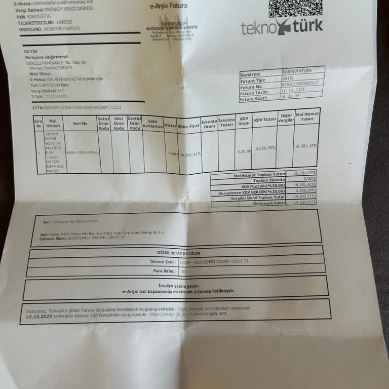 Garanti Kapsamındaki Kusurlu Redmi Note 14 Pro İçin Değişim Ya Da İade Talebi